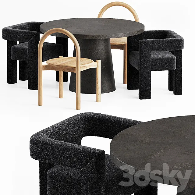 Crate and Barrel Dining set 3DModel