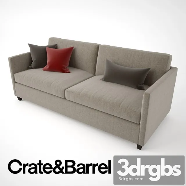 Crate And Barrel Dryden Apartment Sofa 3D Model Free