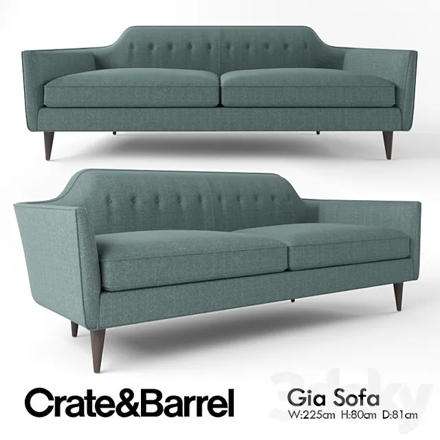 Crate and Barrel Gia sofa 3D Model
