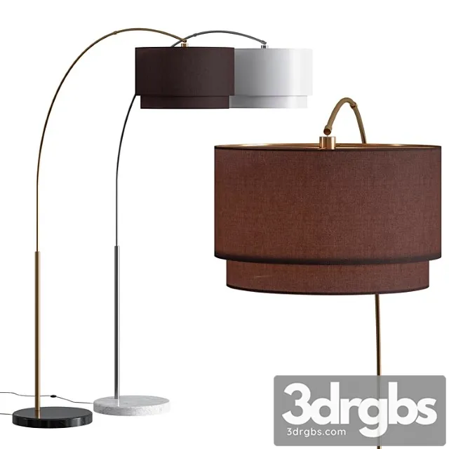 Crate and barrel meryl arc floor lamp 3D Model Free