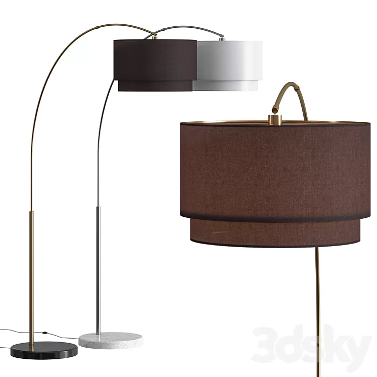 Crate and Barrel Meryl Arc Floor Lamp 3D Model
