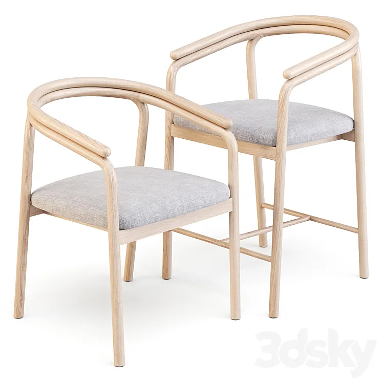 Crate and Barrel: Redonda - Dining Chair and Bar Stool 3D Model Free