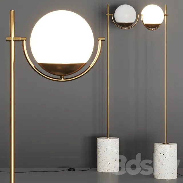 Crate and Barrel Rondure Globe Floor Lamp 3DModel