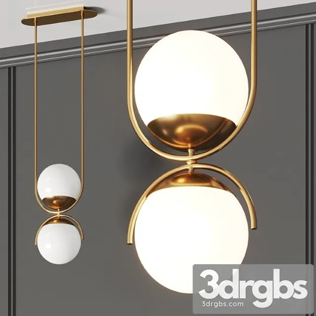 Crate and barrel rondure globe pendant light 3D Model Free
