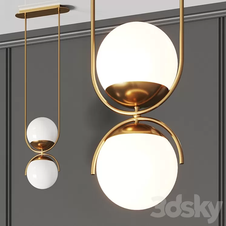 Crate and Barrel Rondure Globe Pendant Light 3D Model