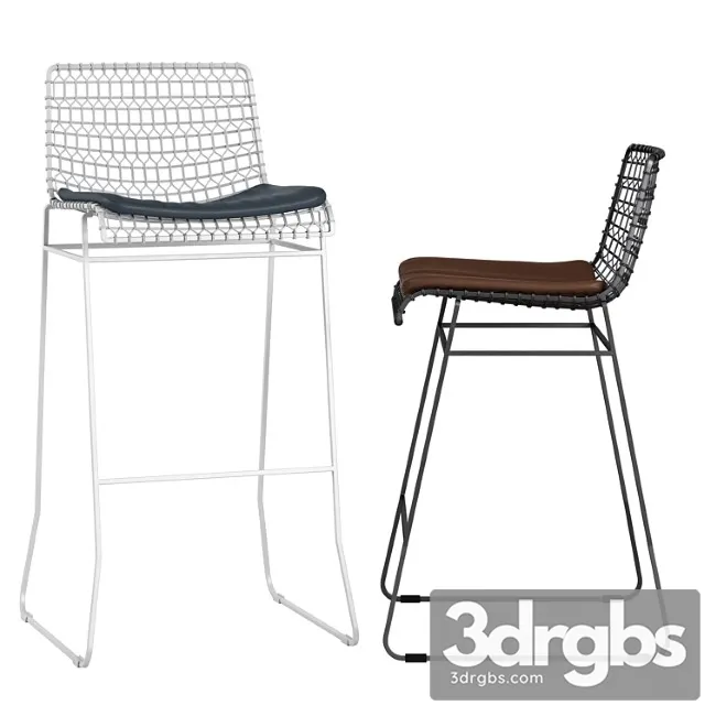 Crate and barrel tig barstool 2 3D Model Download