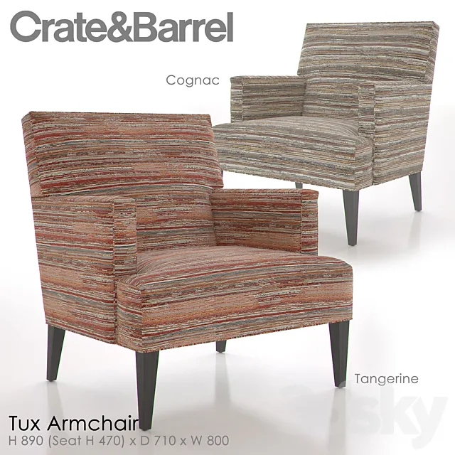 Crate and Barrel Tux Armchair 3DModel