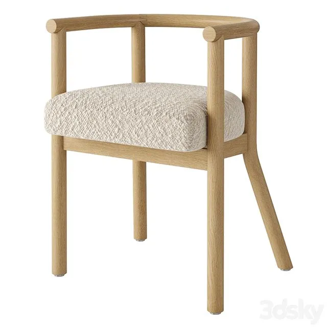 Crate And Barrel White Horse Upholstered Kids Play Chair 21 By Leanne Ford 3D Model