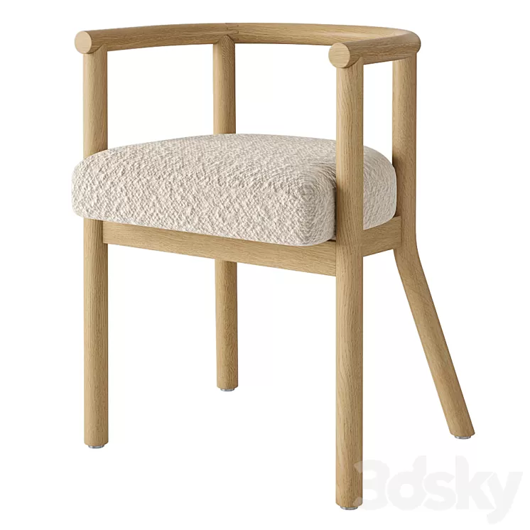 "Crate and Barrel White Horse Upholstered Kids Play Chair 21 ""by Leanne Ford" 3D Model