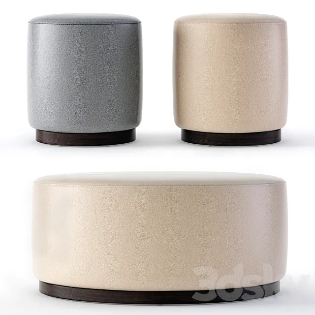 Crate and Barrel Zoey Ottoman 3D Model