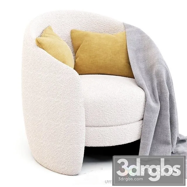 Crate Barre Fabric ArmChair 3D Model Free