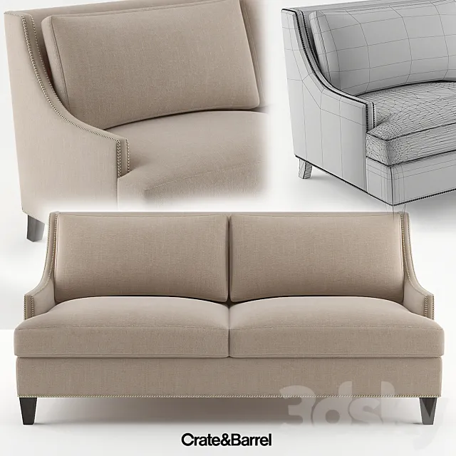 Crate & Barrel _ Barrimgton Sofa 3D Model