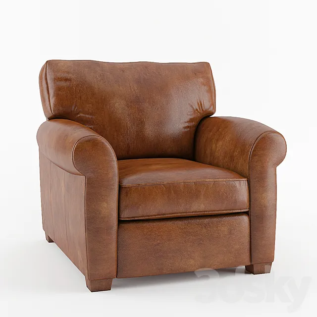 Crate & Barrel _ Carlton Leather Recliner 3D Model