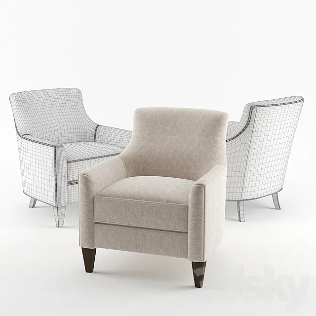 Crate & Barrel _ Clara Chair 3DModel