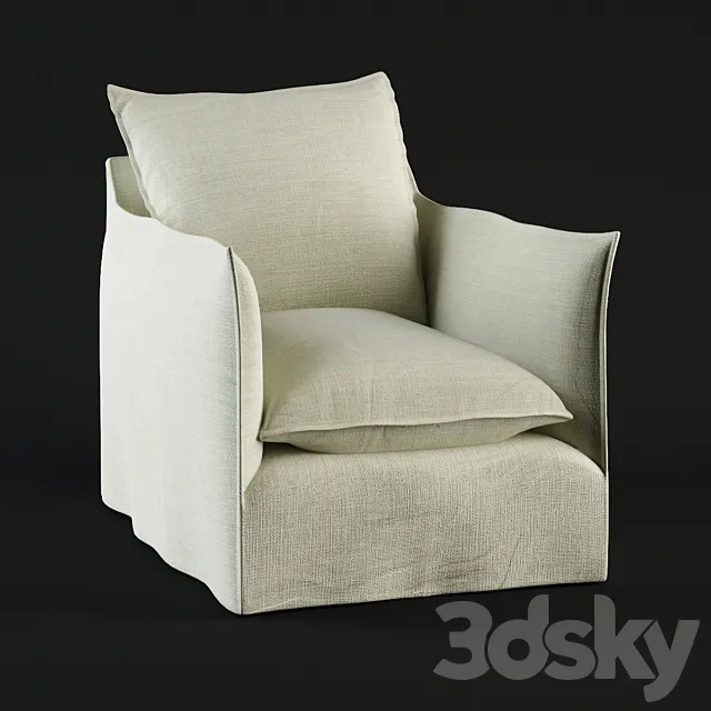 Crate & Barrel _ Oasis Swivel Chair 3D Model