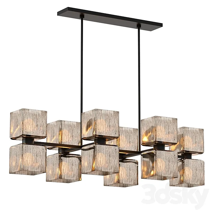 Crate & Barrel Ava Linear Chandelier 3D Model Free