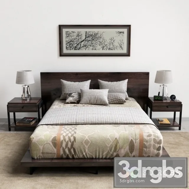 Crate Barrel Bedroom 3D Model Free