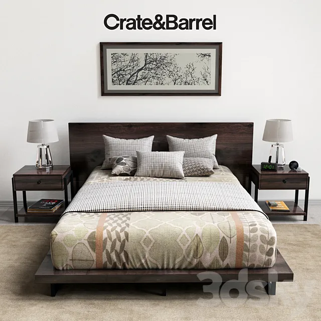 Crate & Barrel bedroom 3DModel