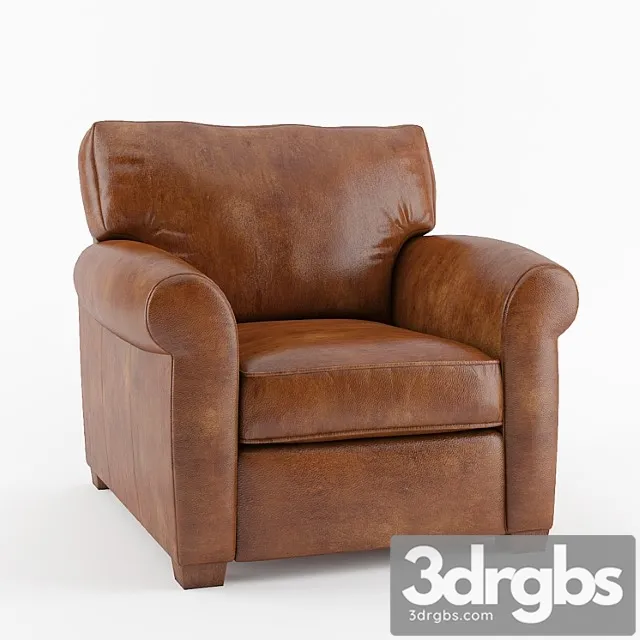 Crate Barrel Carlton Leather Recliner 3D Model Free