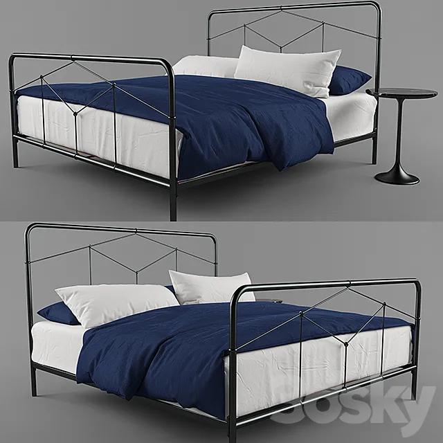 Crate & Barrel Casey Iron Bed 3D Model