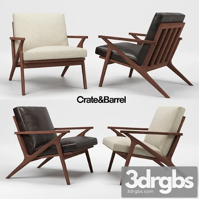Crate & barrel cavett chair 3D Model Free