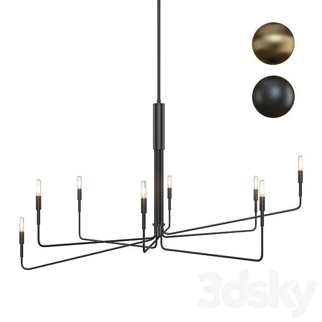 Crate & Barrel Clive 8-Arm Chandelier 3D Model