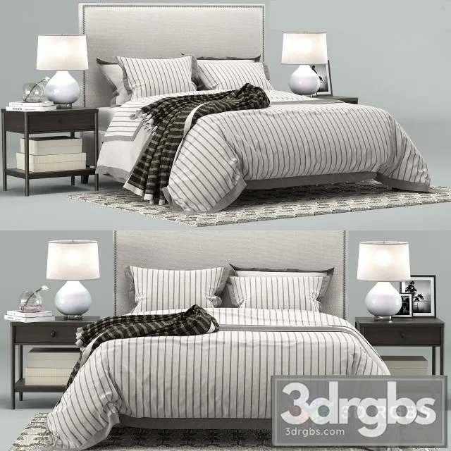 Crate Barrel Cole Bed 3D Model Free