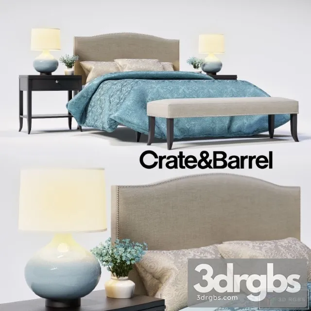 Crate Barrel Colette Bed 3D Model Free