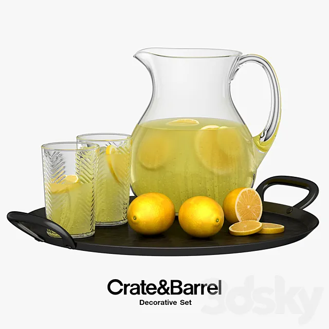 Crate & Barrel - Decorative Set 3D Model
