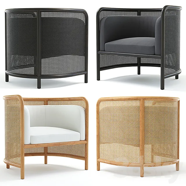 Crate & Barrel Fields Cane Back Accent chair Free Download