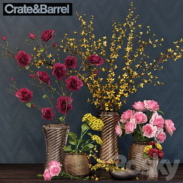 Crate & Barrel Flower set 3DModel