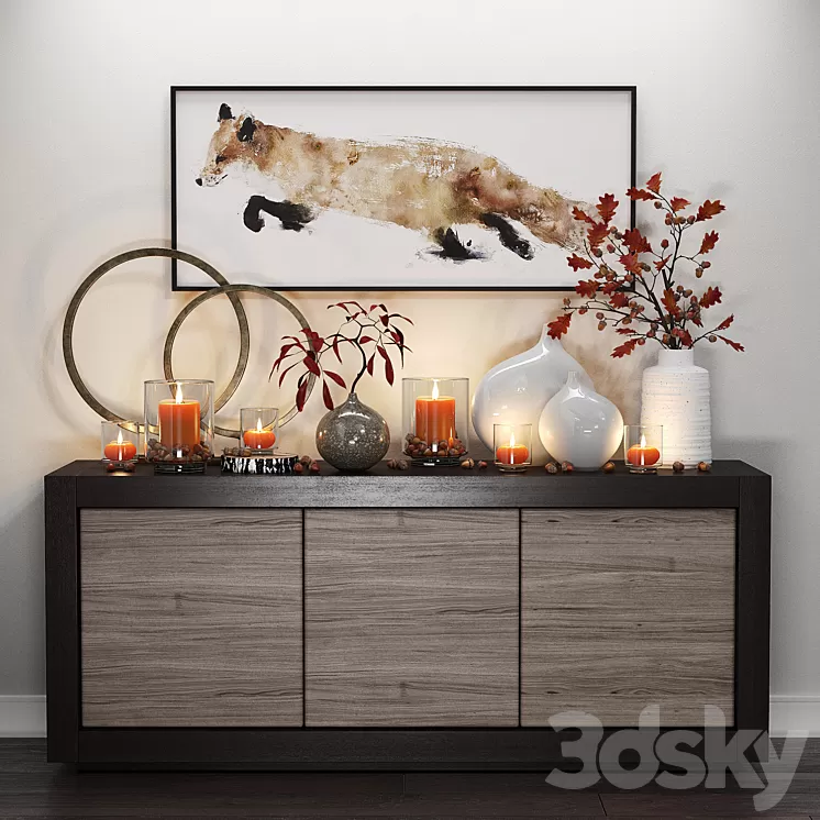 Crate & Barrel | Fox & Candles 3D Model