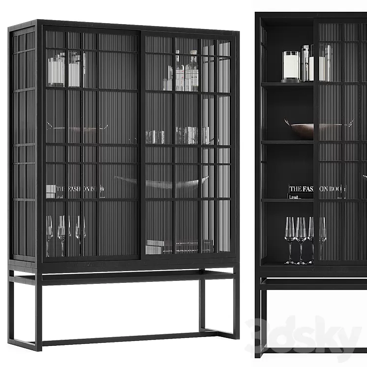 Crate & Barrel Highland cabinet 3D Model Free