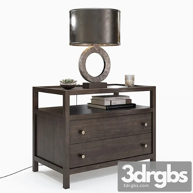 Crate Barrel Keane Nightstand 3D Model Free