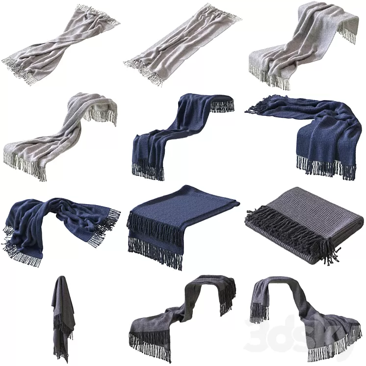 Crate & Barrel Landyn Throw 3D Model