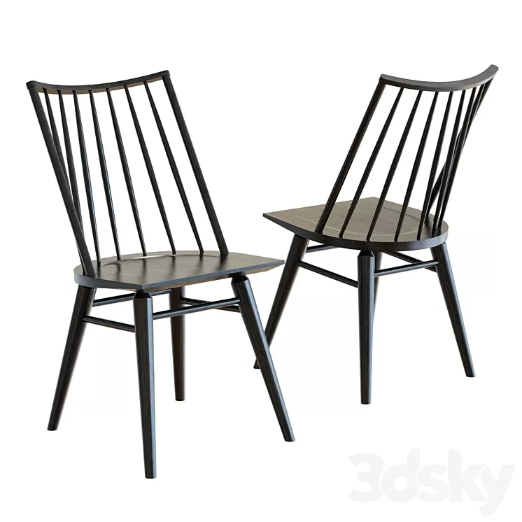 Crate & Barrel Paton Dining Chair 3D Model Free