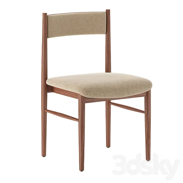Crate & Barrel Petrie Upholstered Dining Chair 3D Model