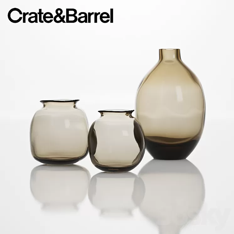 Crate & Barrel Vases 3D Model