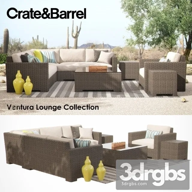 Crate Barrel Ventura Collection  03 3D Model Free