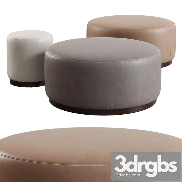 Crate & Barrel Zoey Ottoman 3D Model Free