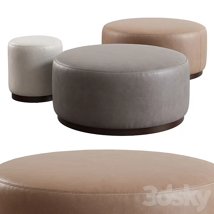 Crate & Barrel / Zoey Ottoman 3D Model