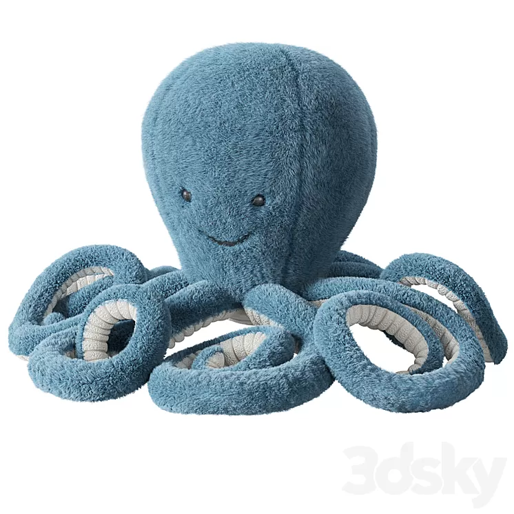 Crate & Kids Jellycat Storm Octopus Large 3D Model Free