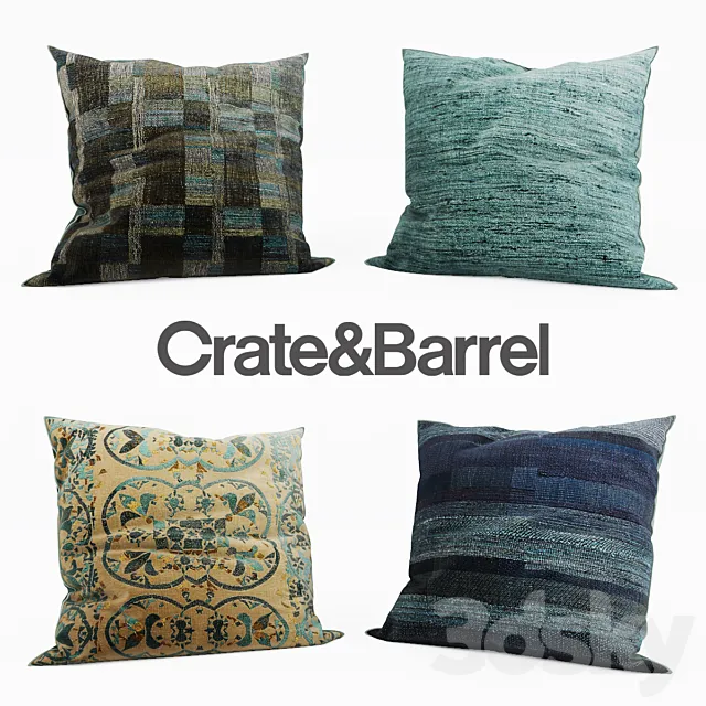 CrateandBarrel – Decorative Pillows set 6 3D Model