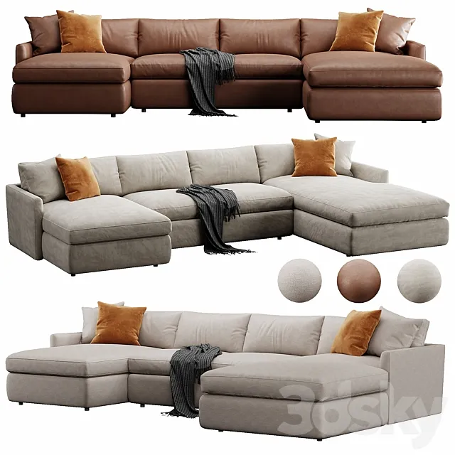 Crate&Barrel Lounge sofa 3D Model