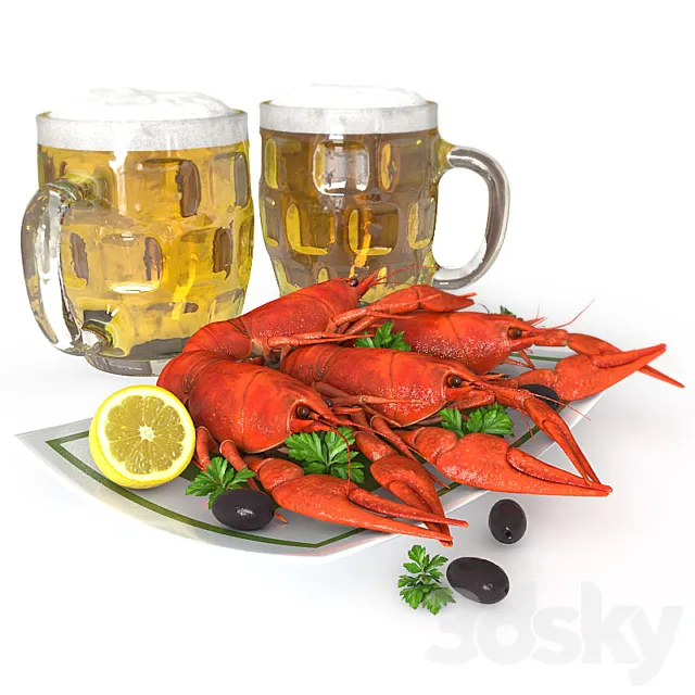 Crawfish and beer 3DModel