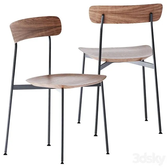 Crawford Dining Chair W by Stellar Works 3D Model