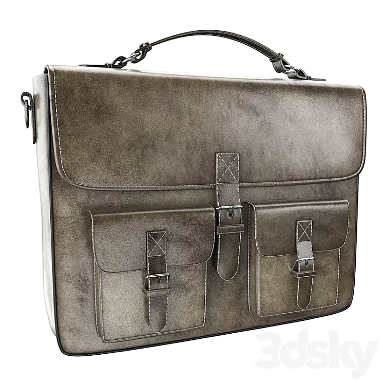 CrazyHorse Leather Bag 3D Model