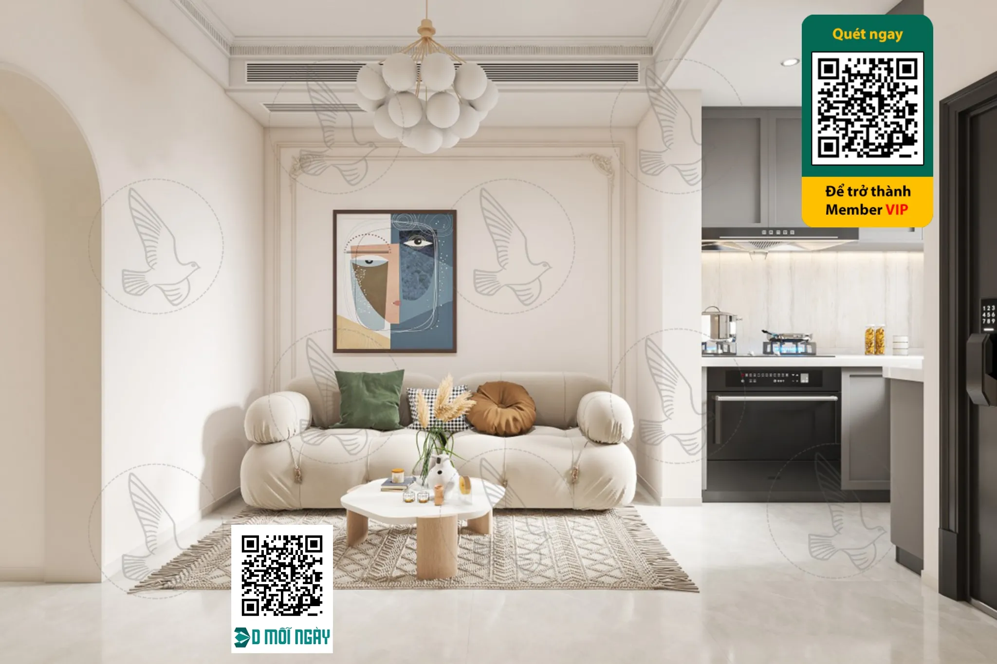 Cream style 3D model - 005 - 3770