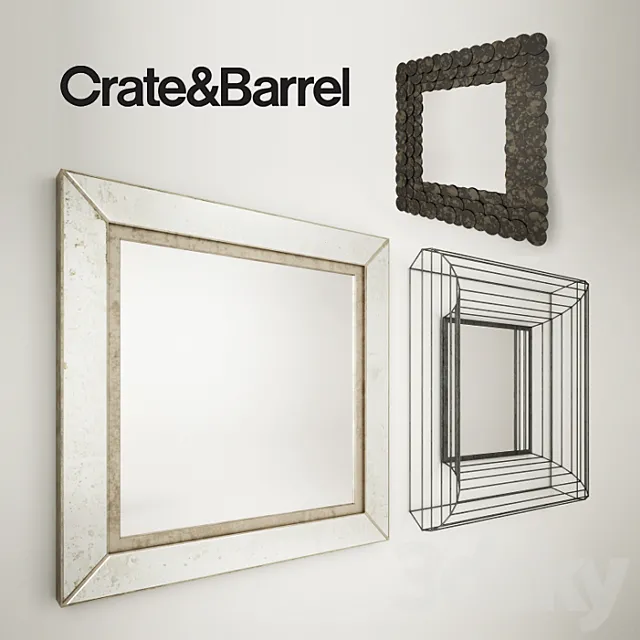 Create & Barrel Mirrors 3D Model