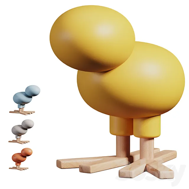 Creative Bird Stool 3D Model